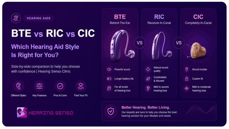 BTE vs RIC vs CIC: Which Hearing Aid Style Is Right for You?